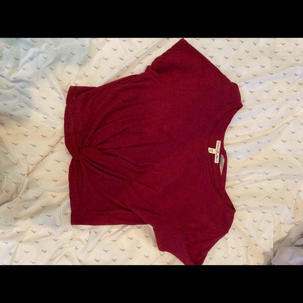 Cropped short sleeve tee